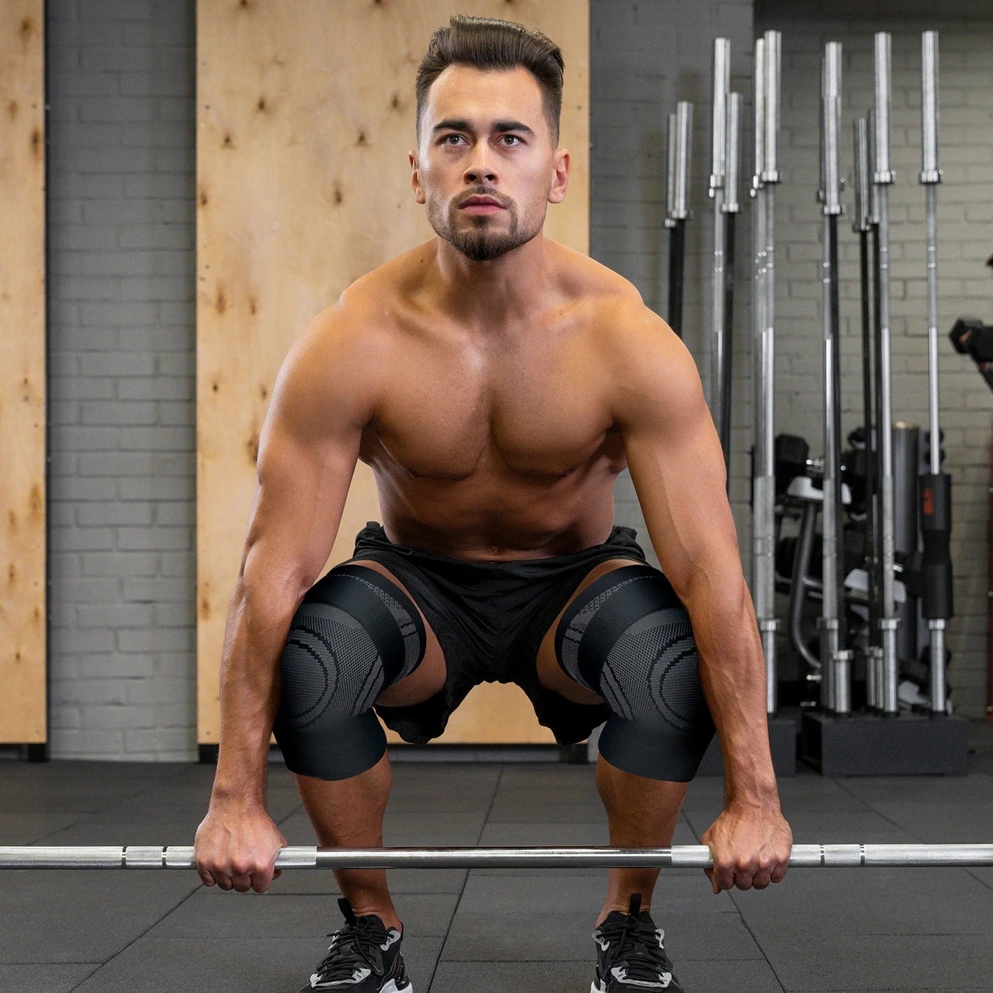 2 Packs Knee Brace for Joint Pain Relieve, Compression Nylon Joint Supoort for Men and Women, 1 Pair Knee Sleeves(Grey, XL)