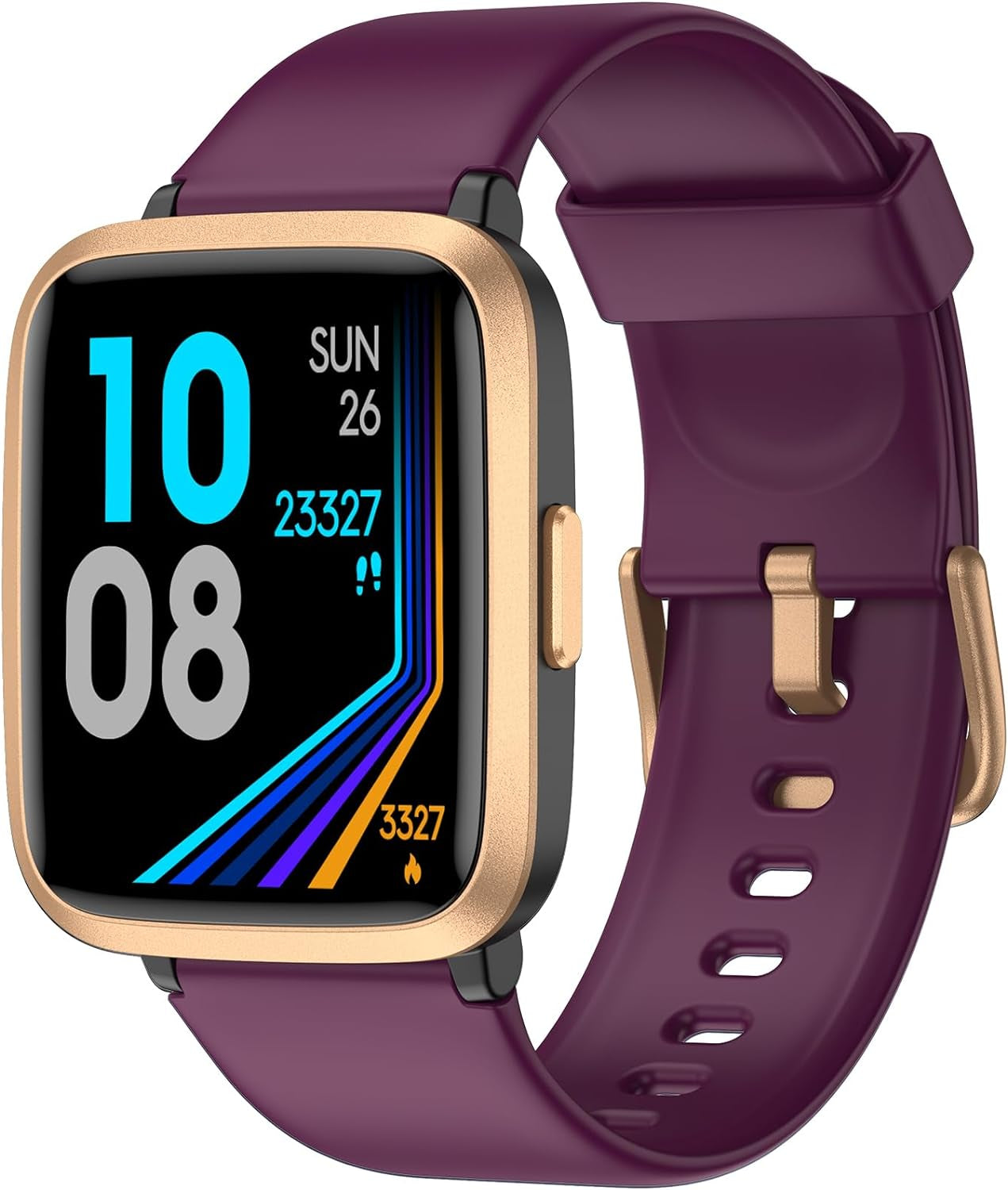 Smart Watch, Touchscreen Fitness Tracker with Heart Rate & Spo2 Monitor, Sleep Tracking, 5ATM Waterproof Pedometer Smartwatch Compatible with Iphone and Android Phones for Women Men