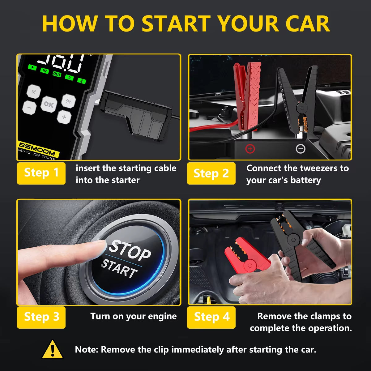 Car Jump Starter with Air Compressor LCD Screen 21800Mah Portable Booster Charger 6000A Powerful Car Battery Starting Devi