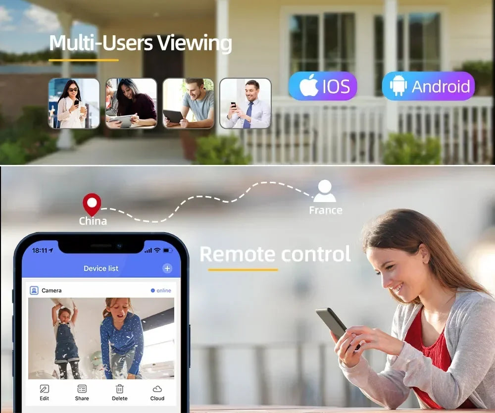 4K PTZ Solar Power Battery Charged Wifi PTZ IP Cameras Kit 8MP 10CH Wireless NVR Kit Auto Tracking CCTV Security Cam System