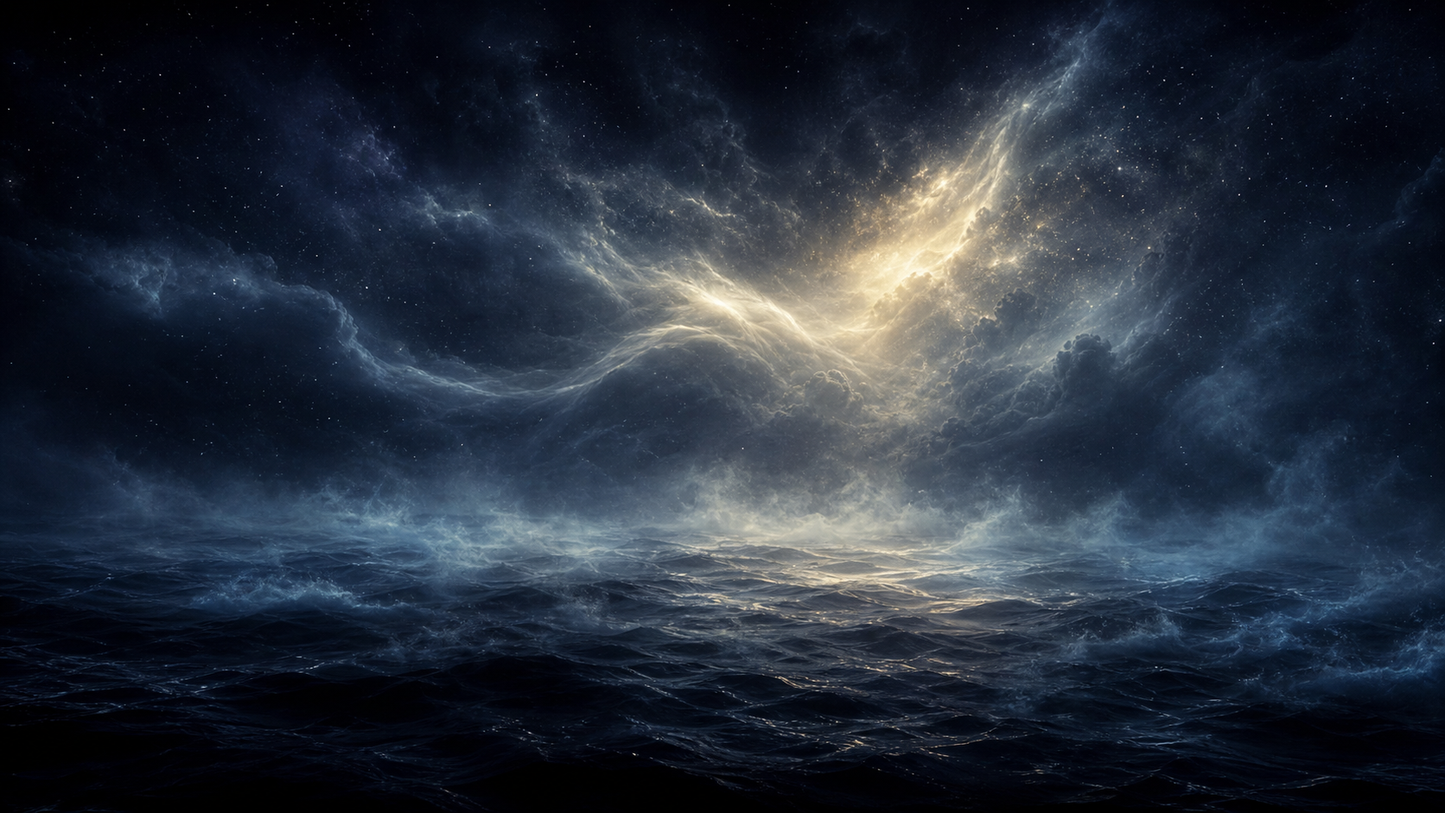 Darkness Over the Deep - Genesis 1:2 - Genesis Collection Digital Art