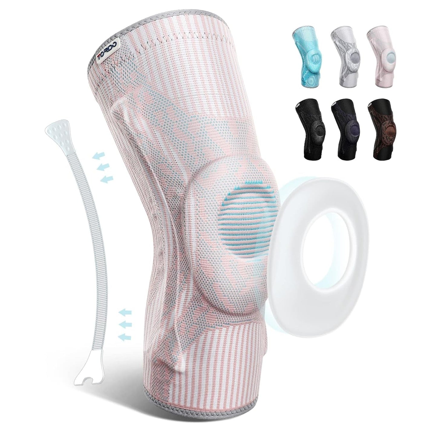 Knee Brace Compression Knee Sleeves Gel Pad Support & Side Stabilizers for Knee Pain, Patella Tendon Stabilizing, Meniscus Tear, Joint Pain Relief ACL for Man & Women Gym Weightlifting, Running