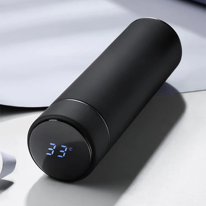 Stainless Steel Smart Water Bottle with Temperature Display - 500ml, Leakproof Vacuum Flask for Coffee, Milk, Christmas Gift