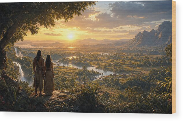 Eden at Dawn Genesis Collection - Wood Print