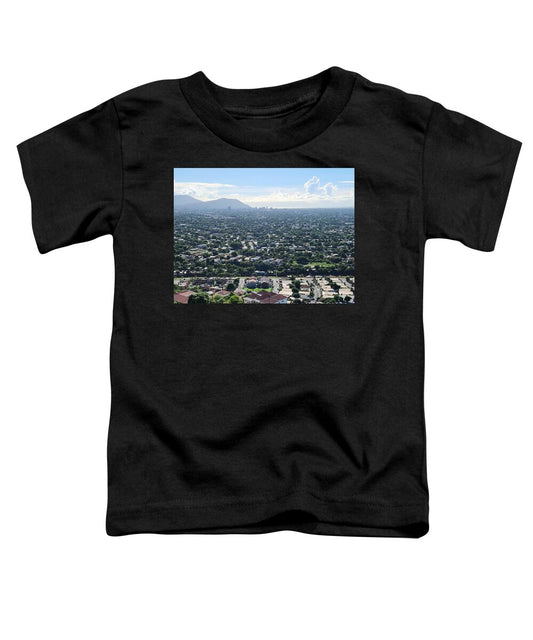 Expansive Cityscape Under Blue Skies - Toddler T-Shirt