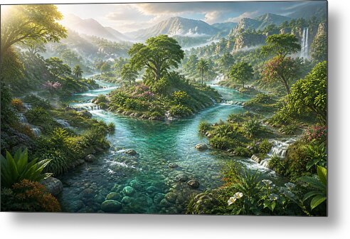 The Rivers of Eden Genesis Collection - Metal Print