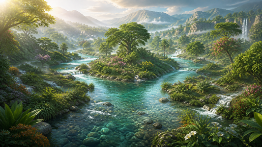 The Rivers of Eden - Genesis 2:10-14 - Genesis Collection Digital Art
