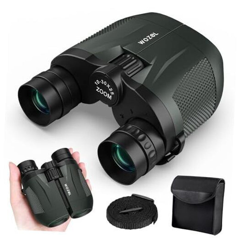 10-30X25 Compact Binoculars for Adults Kids - High Powered for Bird Watching