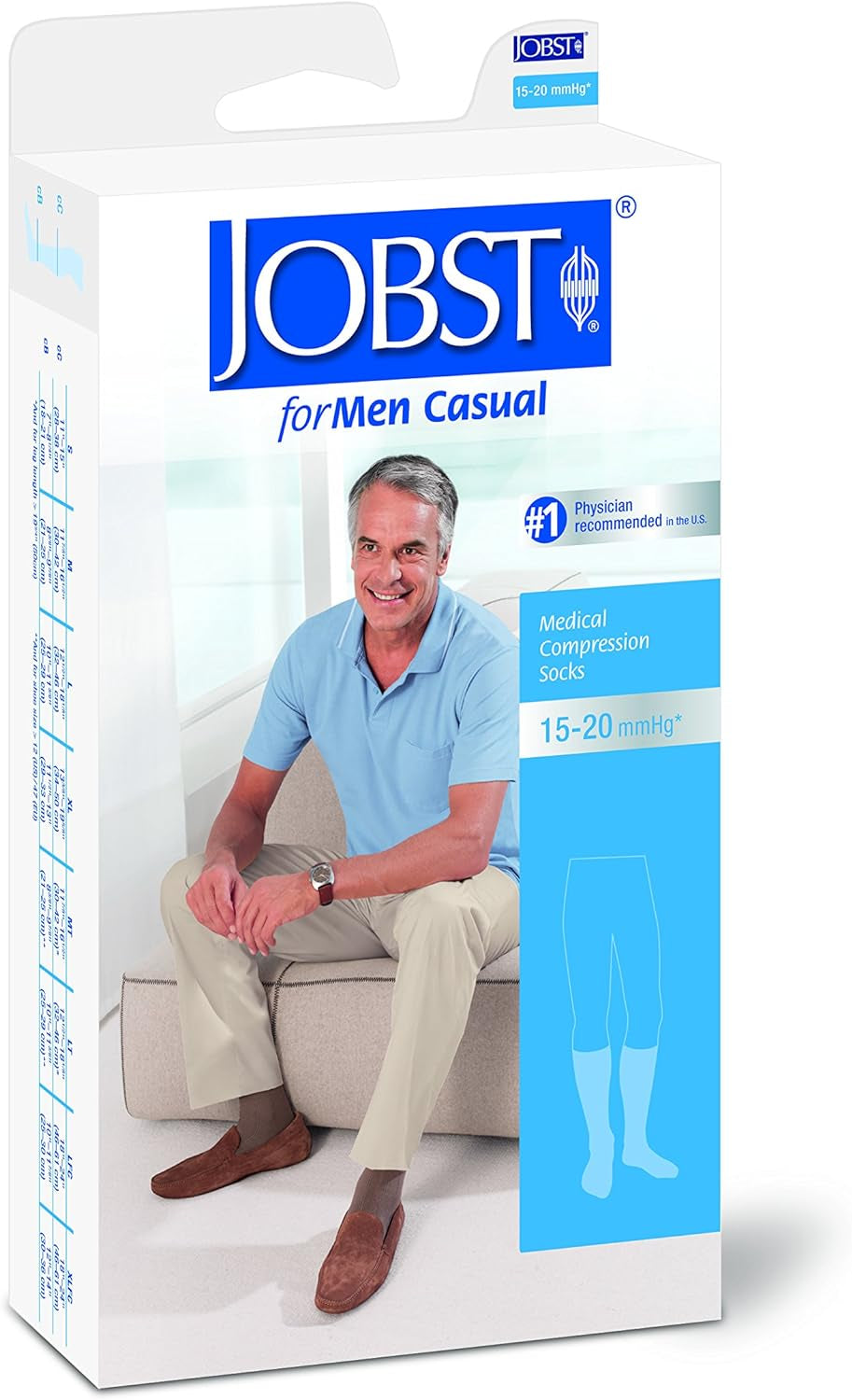 Formen Casual 15-20 Mmhg Knee High Compression Socks, Black, Small