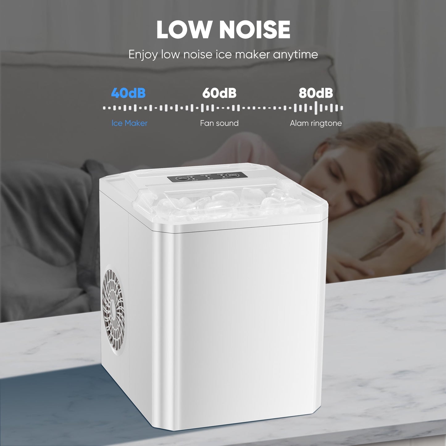 Countertop Ice Maker Machine - one-touch operation