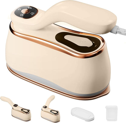 Portable Clothes Steamer 175X80Mm Ceramic Glaze Panel Iron LCD 220Ml Water Tank 1200W&15S Fast Heat up 4-Speed Steamer for Clothes of All Fabrics Dry&Wet Iron for Home Travel Business Trip