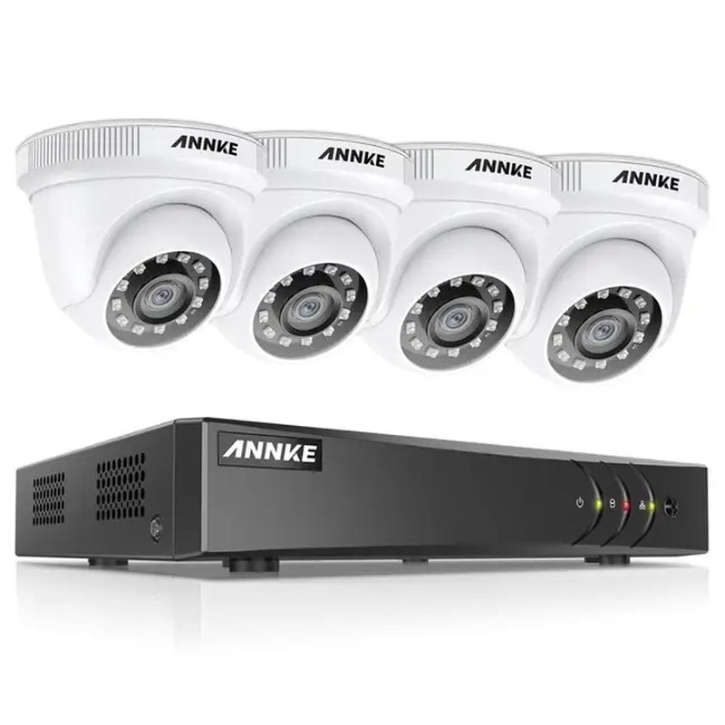 8CH H.265+ 5MP Lite CCTV System DVR 4Pcs 2.0MP IR Night Vision Security Dome Cameras 1080P Video Surveillance Kit