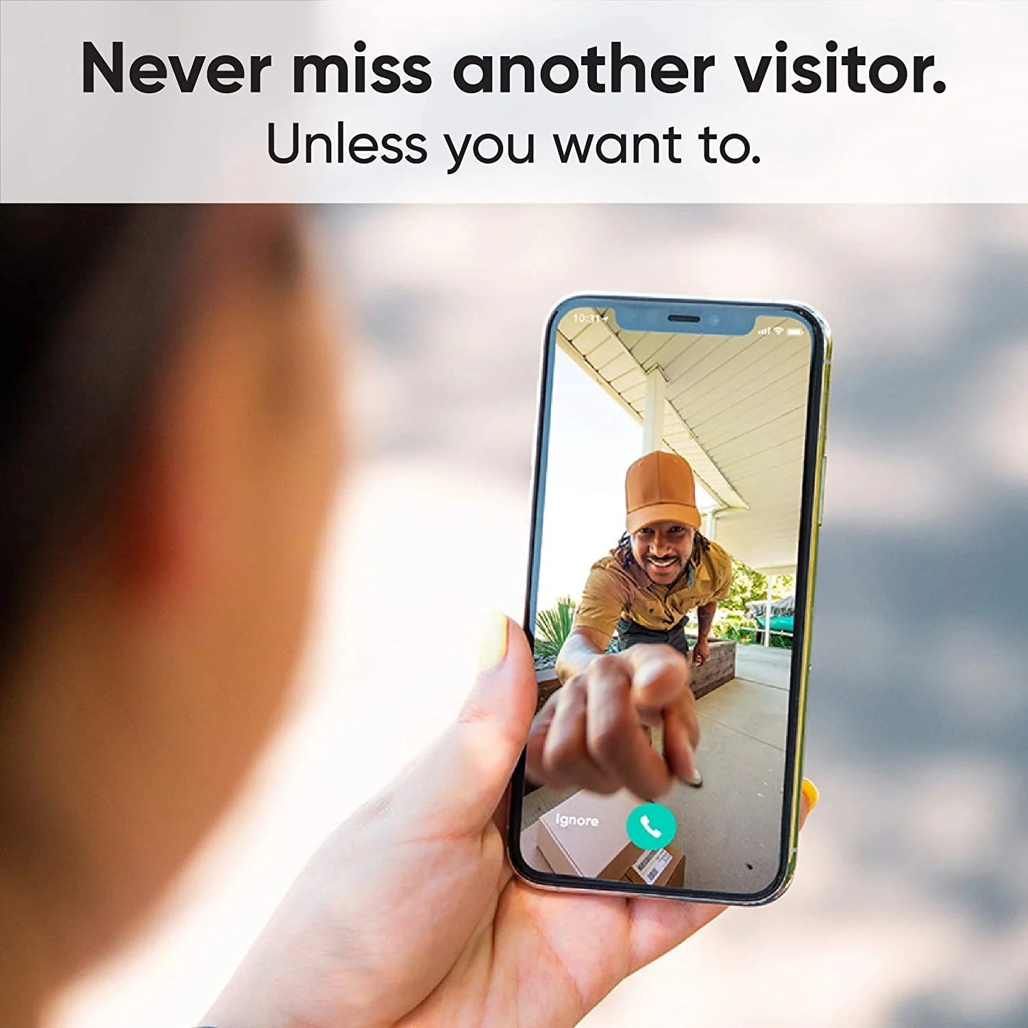 Video Doorbell, 1080P HD Video, Two-Way Audio, 3:4 Head-To-Toe View, Night Vision, Hardwired