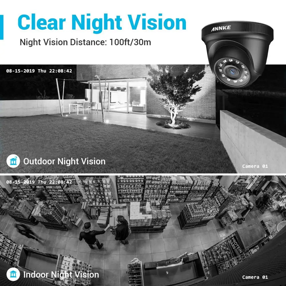 8CH H.265+ 5MP Lite CCTV System DVR 4Pcs 2.0MP IR Night Vision Security Dome Cameras 1080P Video Surveillance Kit