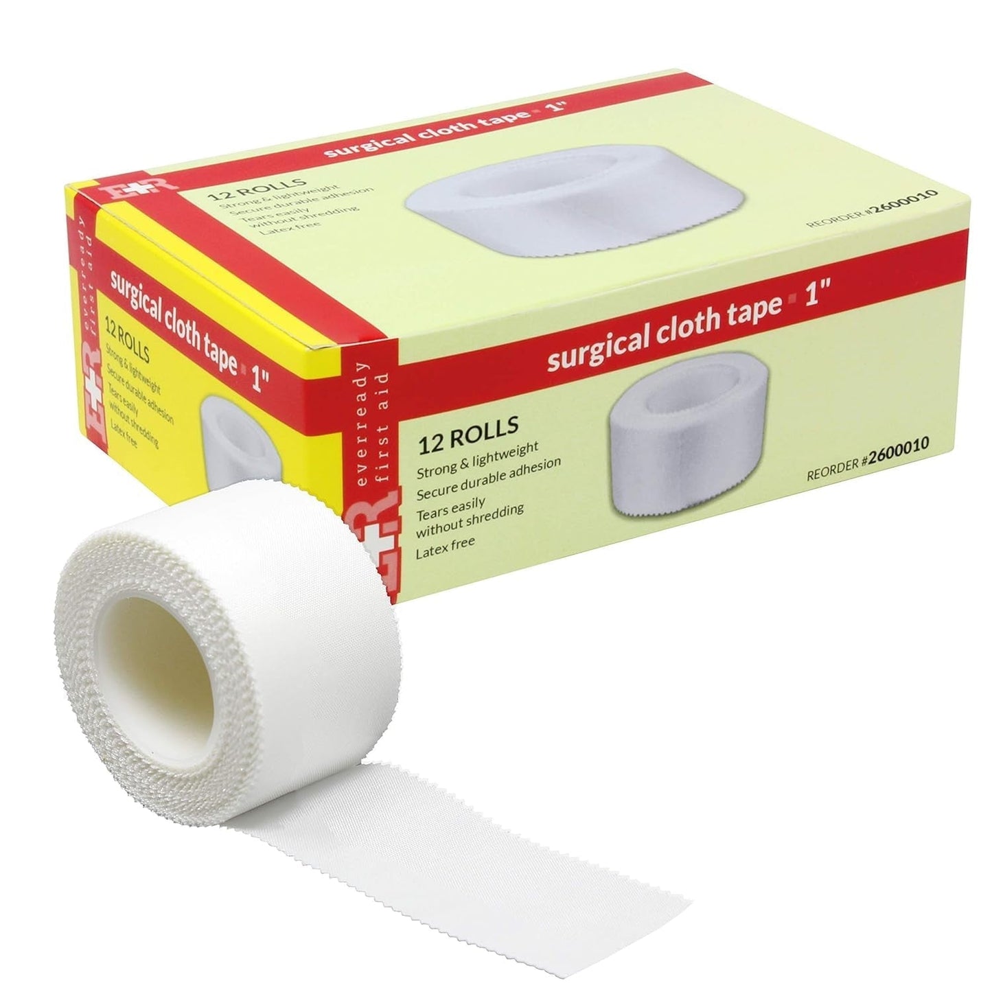 Medical 1" Surgical Cloth Tape - 12 Rolls