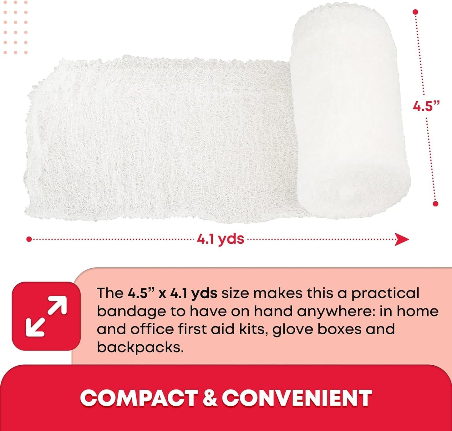 Sterile Krinkle Kerlix Type 4 1/2" X 4.1 Yds, Latex Free, 6 PLY, Gauze Bandage Roll - 12 Count