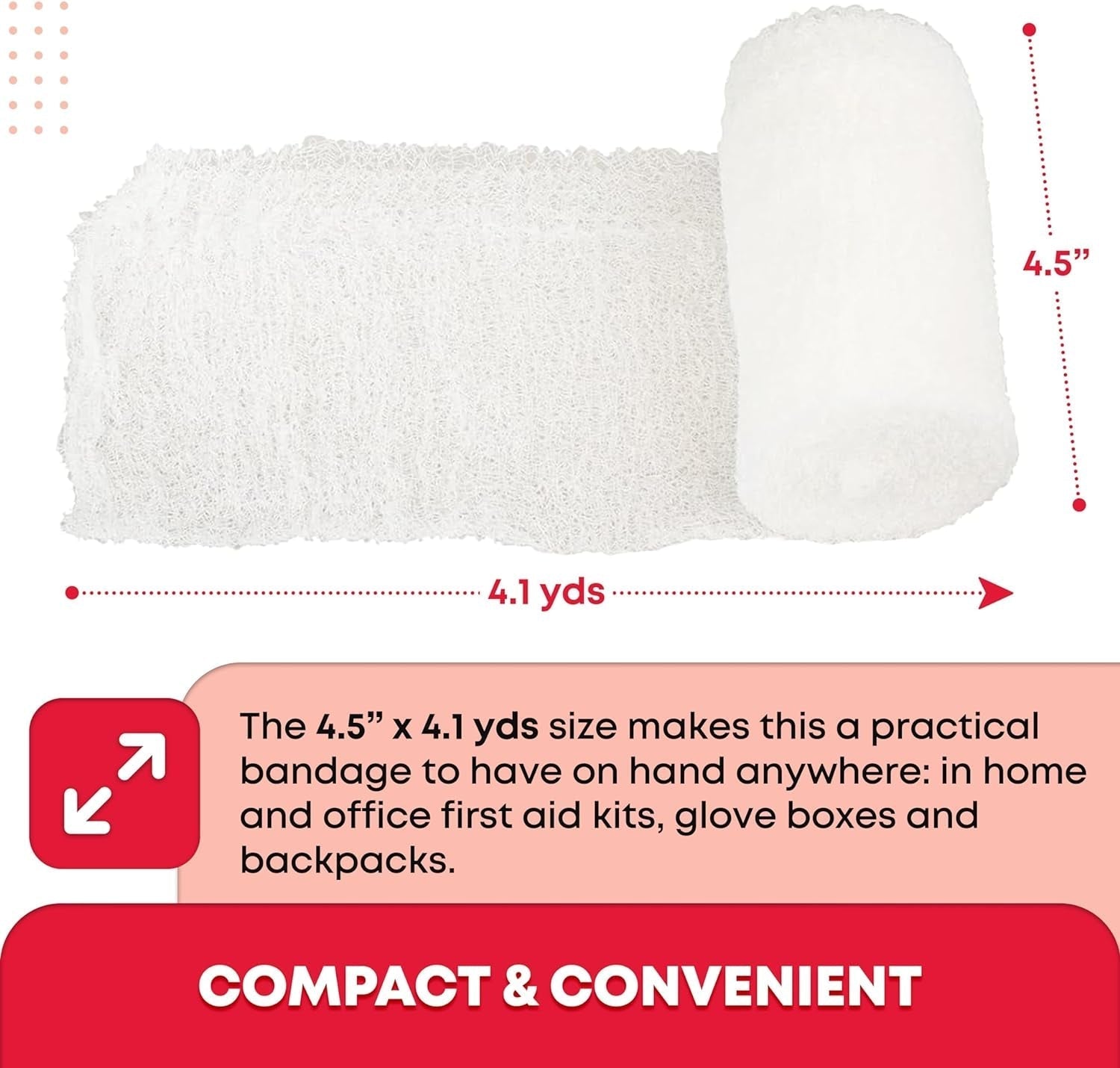 Sterile Krinkle Kerlix Type 4 1/2" X 4.1 Yds, Latex Free, 6 PLY, Gauze Bandage Roll - 12 Count