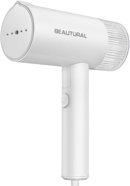 Steamer for Clothes, Portable Garment Wrinkle Remover, Fast 30S Heat-Up, Foldable and Handheld, 120V Only (Not for 220V Europe), White