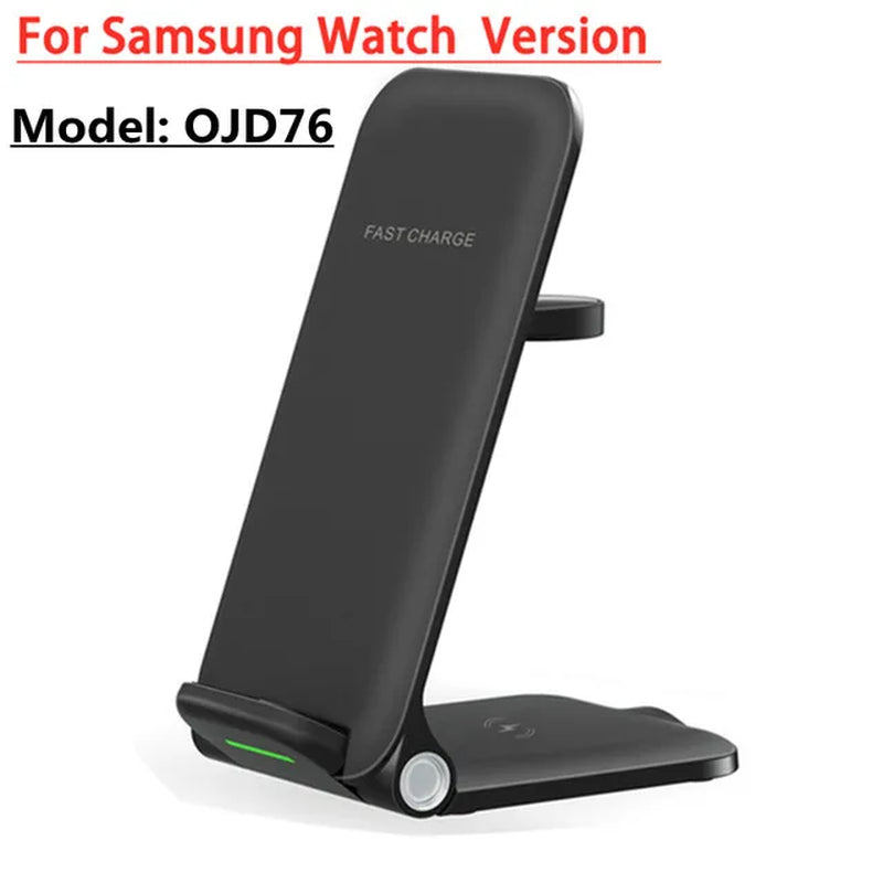 30W 4 in 1 Foldable Wireless Charging Station for Iphone 14 13Pro Apple Watch 7/6 for Samsung Galaxy Watch Chargers 4/3 S22 S21
