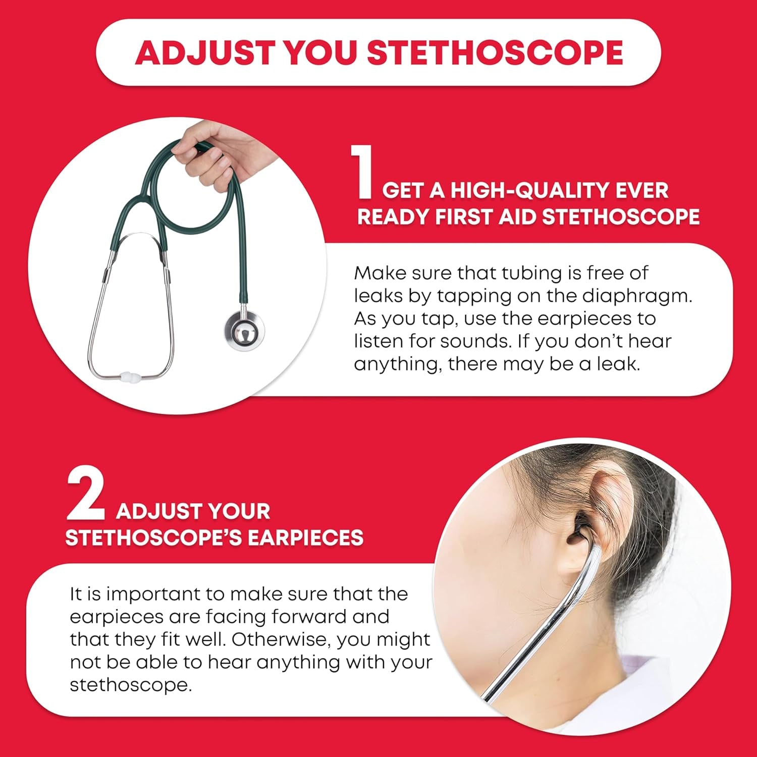 Dual Head Stethoscope - Green