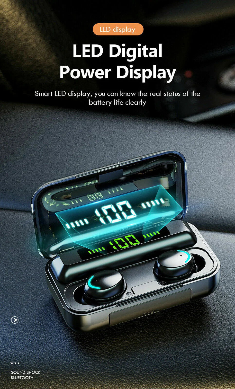 Bluetooth Earbuds for Apple Iphone Samsung Android Wireless Earphone Waterproof