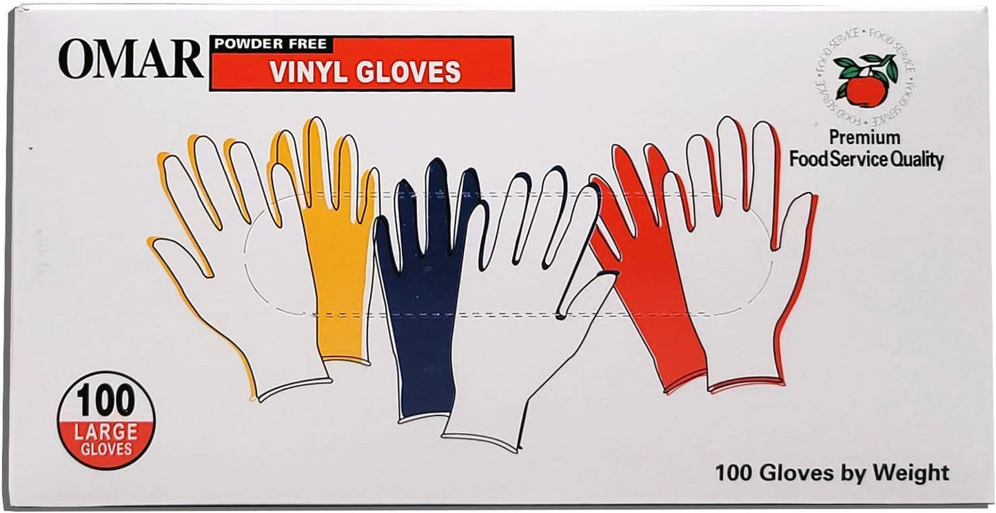 Powder-Free Vinyl Gloves 100 Count