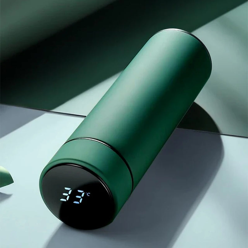 Stainless Steel Smart Water Bottle with Temperature Display - 500ml, Leakproof Vacuum Flask for Coffee, Milk, Christmas Gift