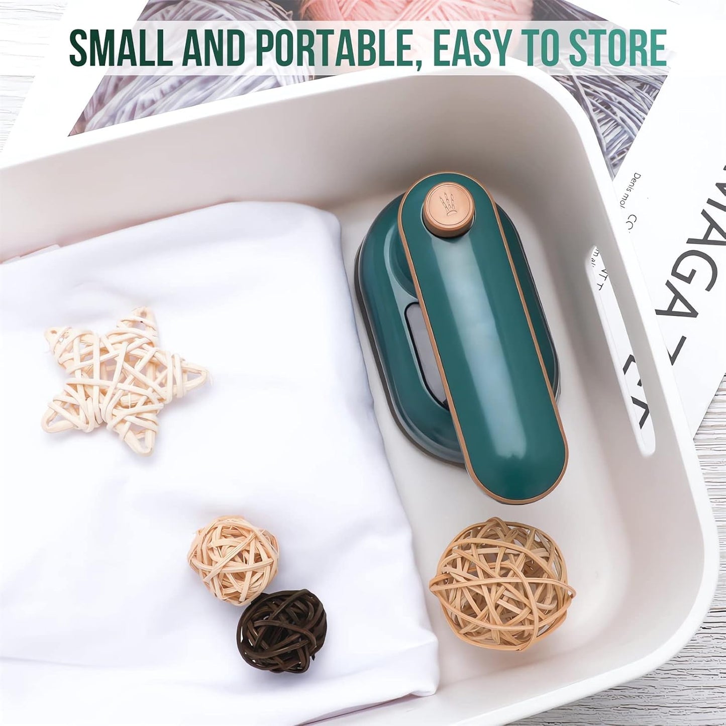 Portable Steam Iron - 2023 New Travel Mini Steam Iron, Portable Micro Small Iron Dry & Wet Ironing Machine, Steamer for Clothes Size, Foldable Handheld Iron and All in One (Green)