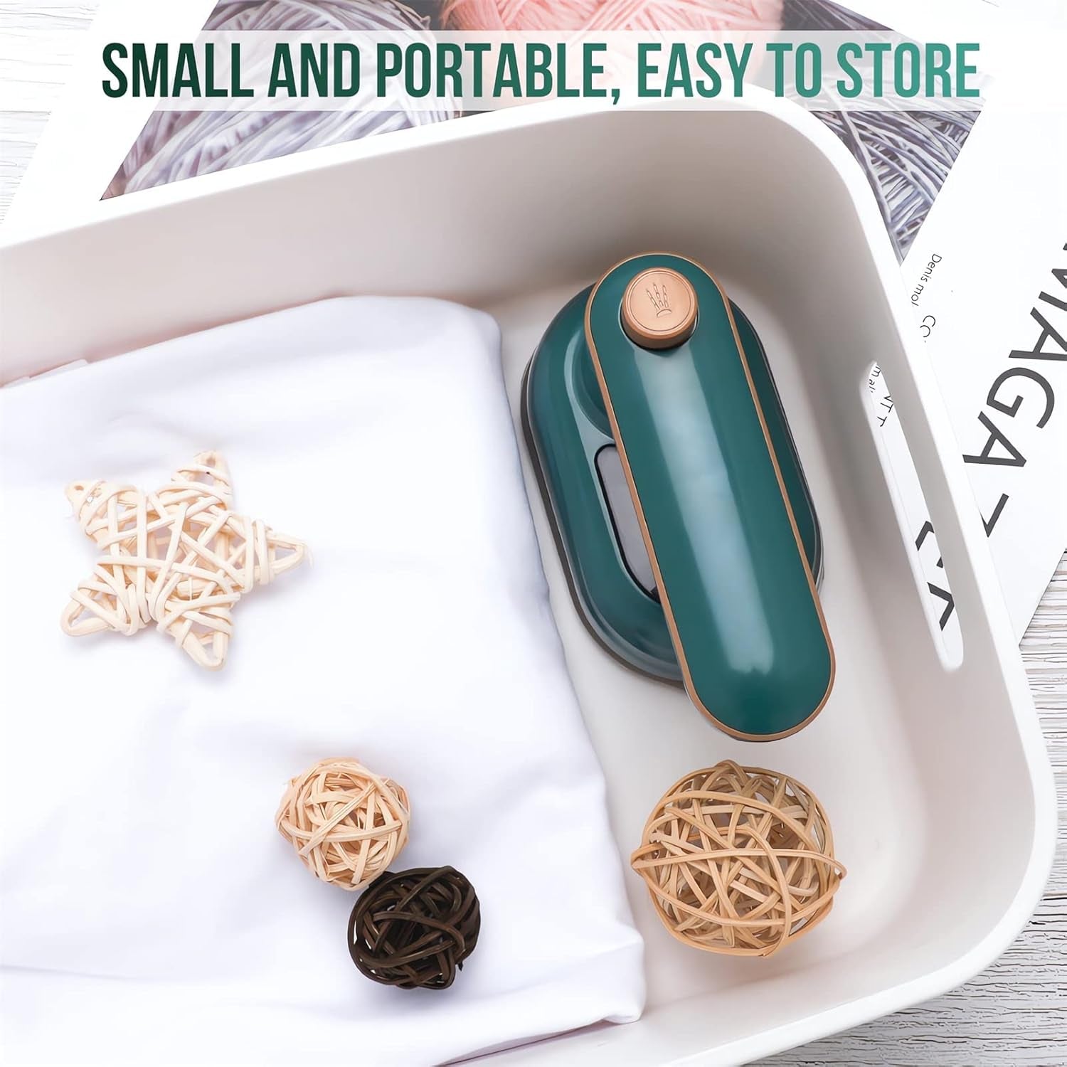 Portable Steam Iron - 2023 New Travel Mini Steam Iron, Portable Micro Small Iron Dry & Wet Ironing Machine, Steamer for Clothes Size, Foldable Handheld Iron and All in One (Green)