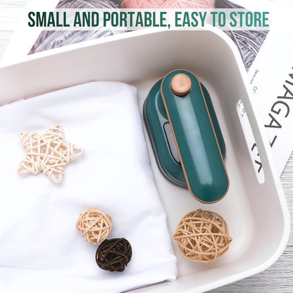 Portable Steam Iron - 2023 New Travel Mini Steam Iron, Portable Micro Small Iron Dry & Wet Ironing Machine, Steamer for Clothes Size, Foldable Handheld Iron and All in One (Green)