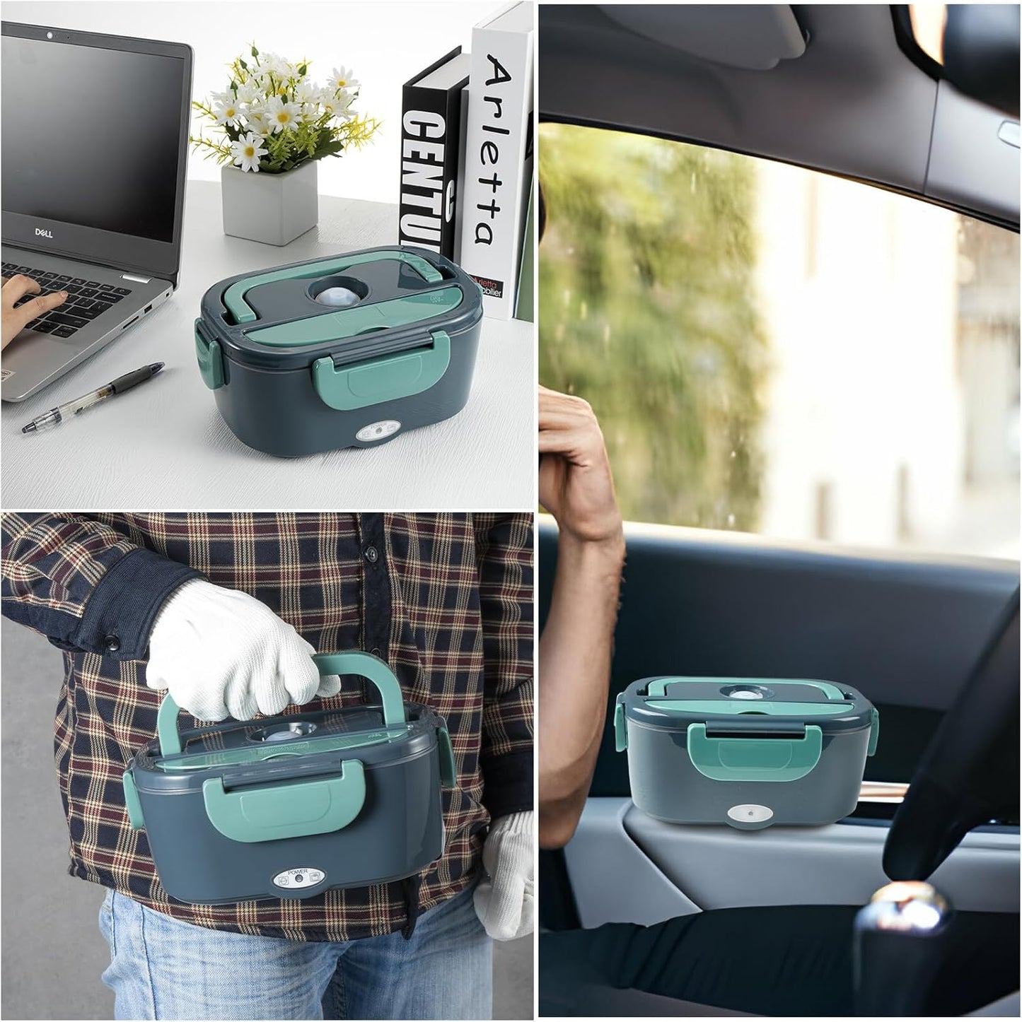 Electric Lunch Box Food Heater for Adult, 1.5L Large Capacity Heating Bento Box, Portable Food Warmer Lunch Box for Office,Car & Truck