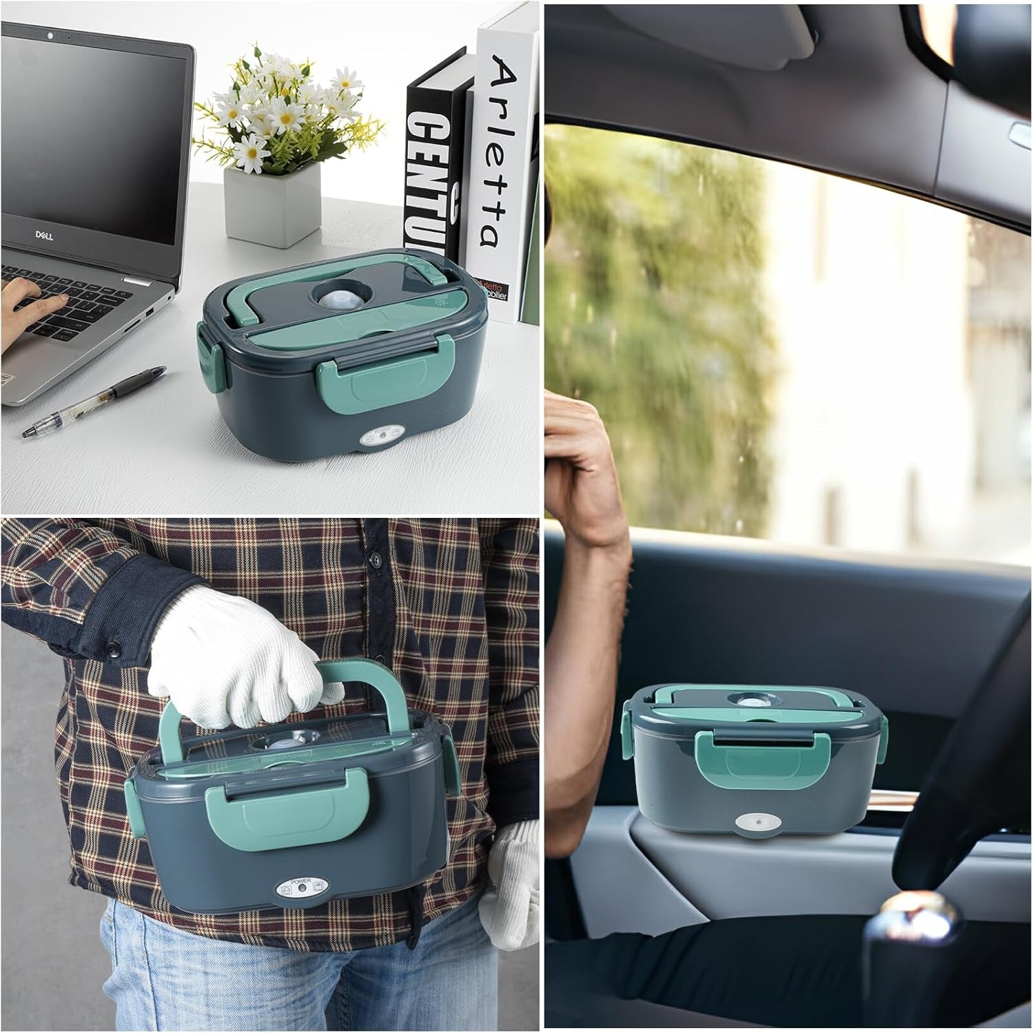 Electric Lunch Box Food Heater for Adult, 1.5L Large Capacity Heating Bento Box, Portable Food Warmer Lunch Box for Office,Car & Truck