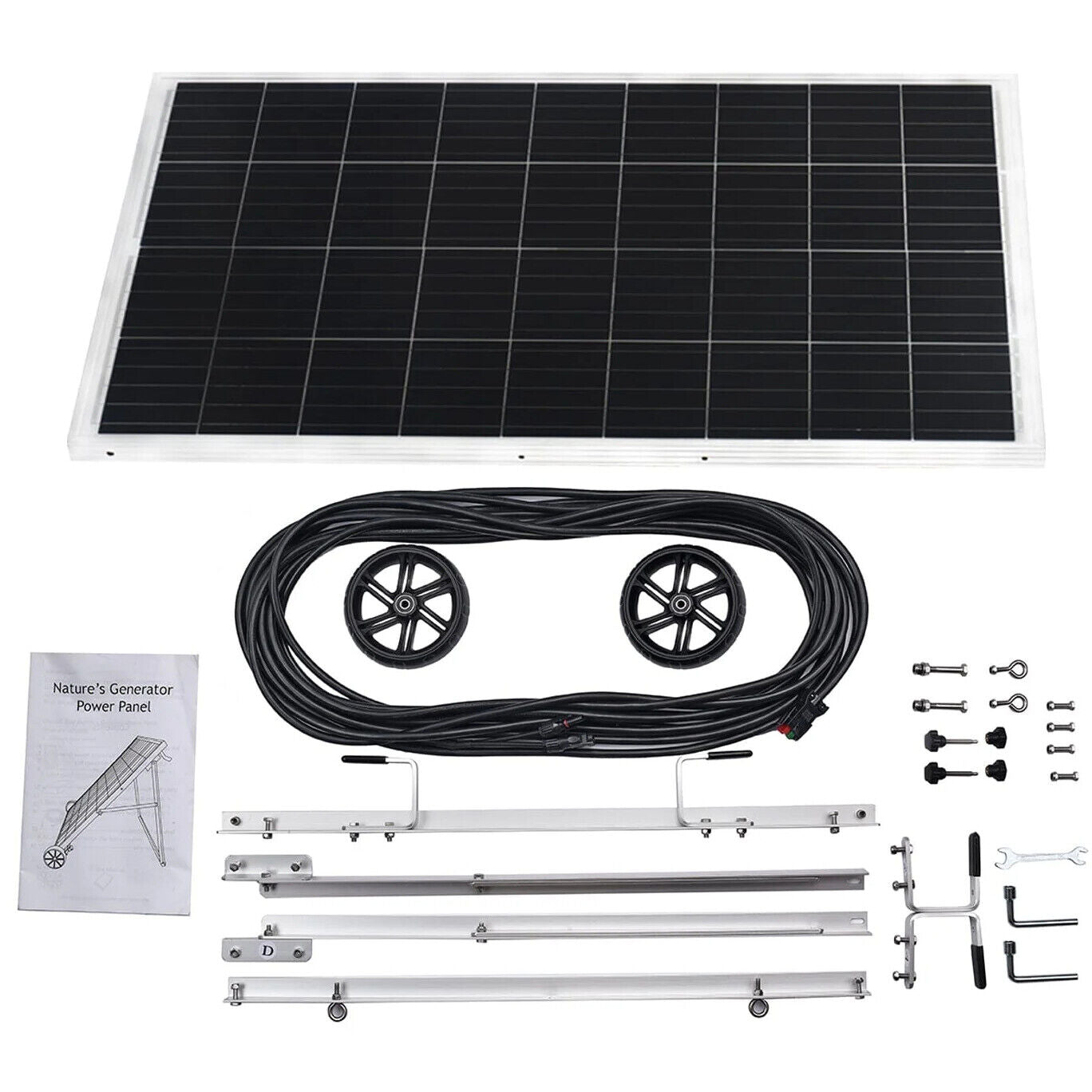 Nature'S Generator 1800 Watt Portable Inverter Generator with Solar Power Panel