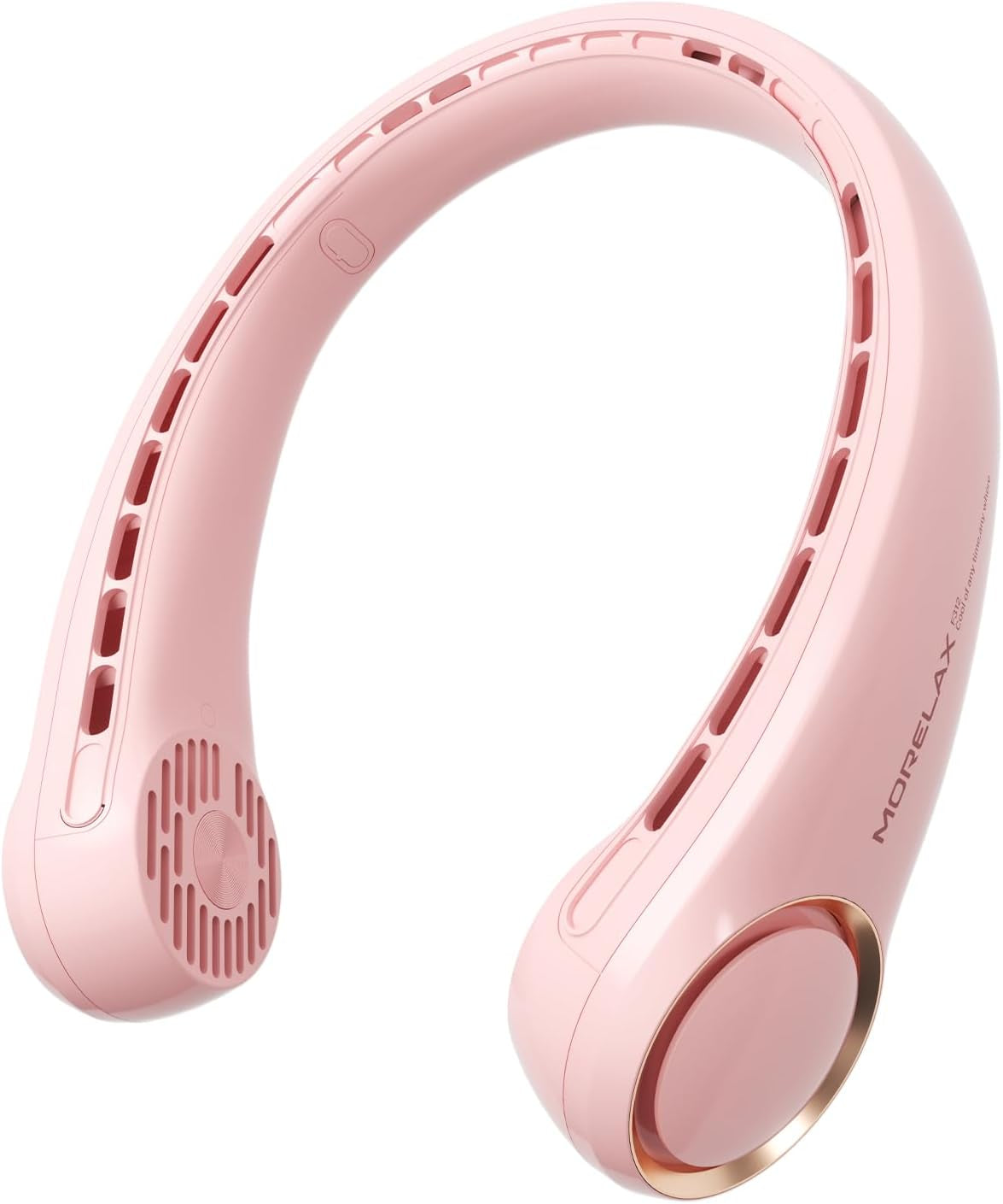 Portable Neck Fan Rechargeable, Personal Neck Cooling Fan, Hands Free Bladeless Fan, Ultra Quiet, 3 Speeds Adjustable Strong Wind, 4000 Mah Battery Operated, Gifts for Men Women Mom Dad, Small