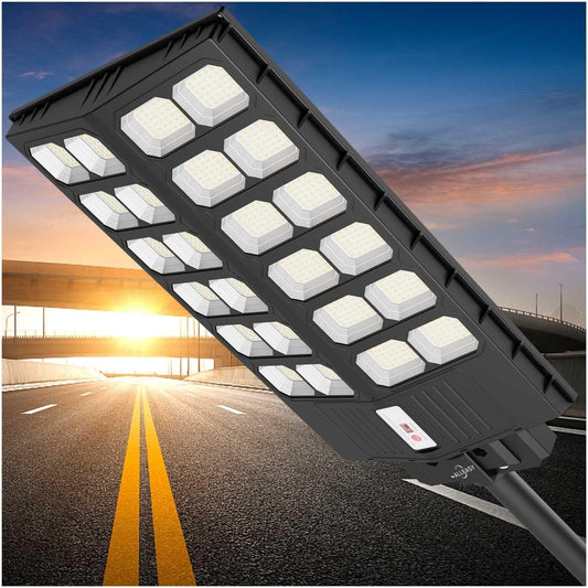 Alleasy 1800W Solar Street Light Outdoor Waterproof, 180000Lm Solar Parking L...