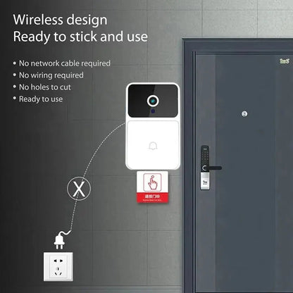 WIFI Video Doorbell Camera Wireless Night Vision Smart Home Security HD Door Bell Two Way Intercom Voice Change for Home