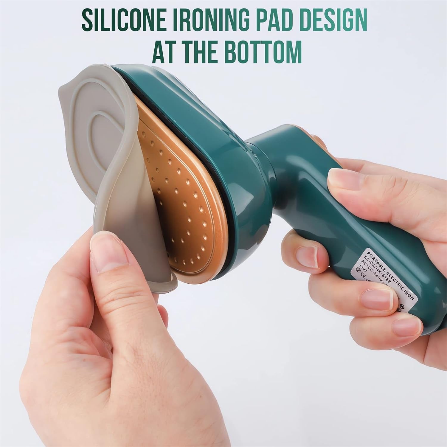 Portable Steam Iron - 2023 New Travel Mini Steam Iron, Portable Micro Small Iron Dry & Wet Ironing Machine, Steamer for Clothes Size, Foldable Handheld Iron and All in One (Green)
