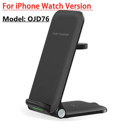 30W 4 in 1 Foldable Wireless Charging Station for Iphone 14 13Pro Apple Watch 7/6 for Samsung Galaxy Watch Chargers 4/3 S22 S21