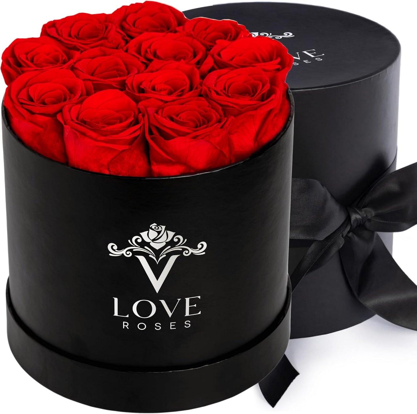 ® Forever Roses in a Box | Real Roses Forever Flowers Box | Naturally Preserved Flowers | Preserved Rose Box | Eternal Rose That Last a Year | Rosas Eternas | Valentines Day Gift for Wife (Pink)
