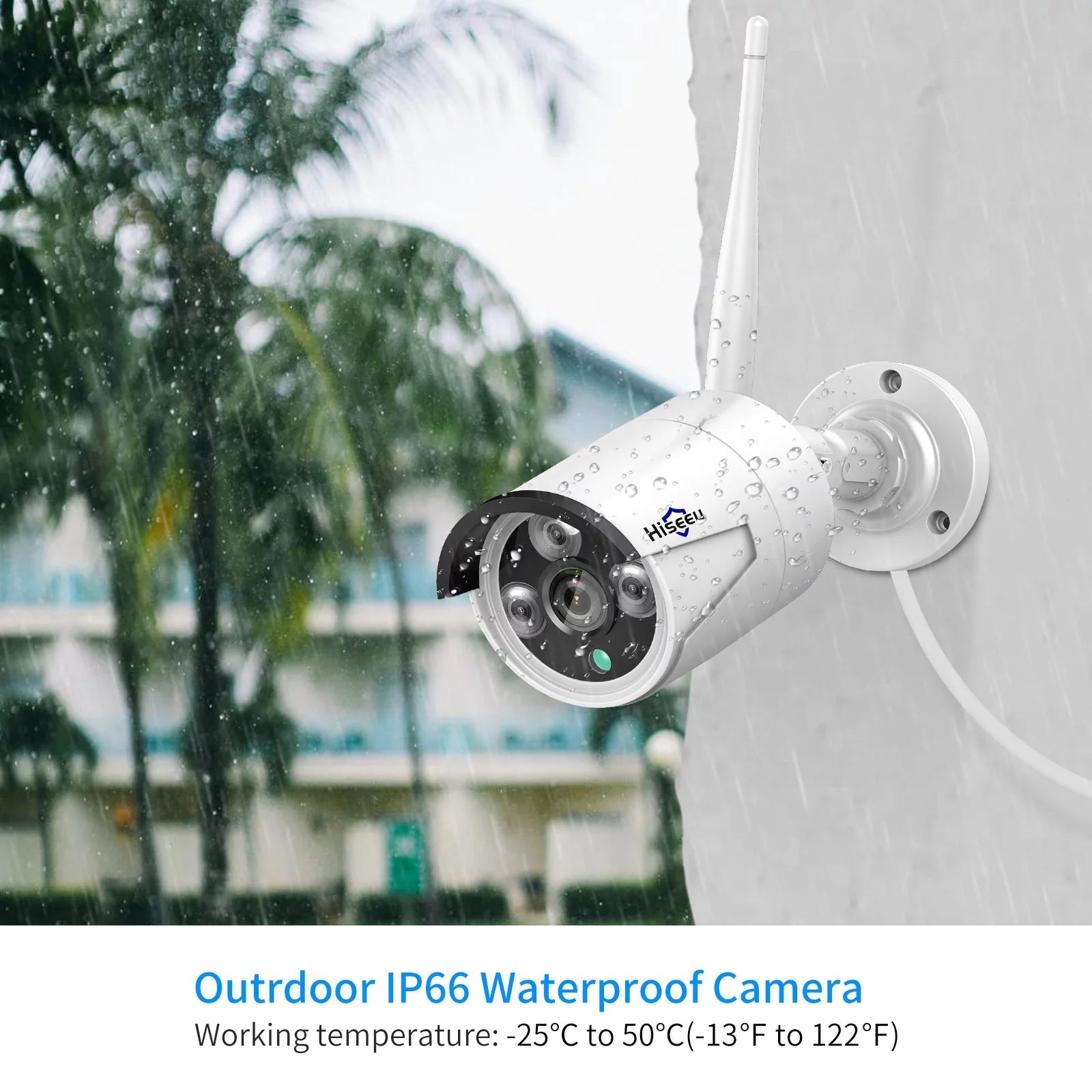 3MP Security Camera System with 12.1" Monitor, 3TB Hard Drive, 4Pcs Security Cameras Wireless Wifi for Recording and Remote View, Home Security Camera System (Supports Only 2.4Ghz Wi-Fi)