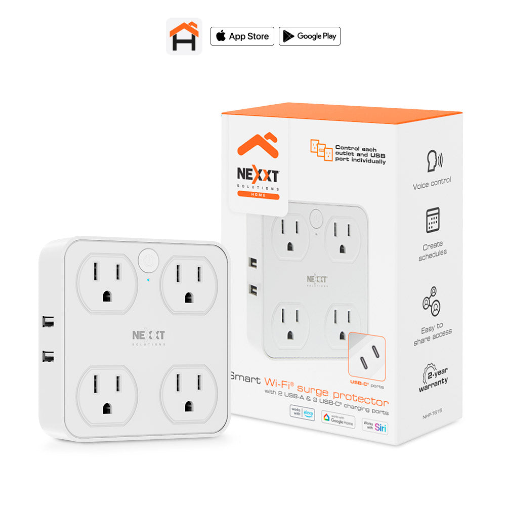 Nexxt Smart Wi-Fi Plug with Type-C Ports NHP-T615