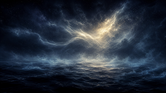 Darkness Over the Deep - Genesis 1:2 - Genesis Collection Digital Art