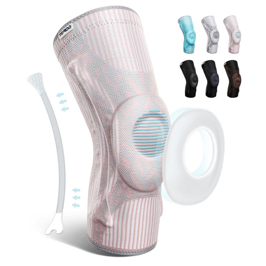 Knee Brace Compression Knee Sleeves Gel Pad Support & Side Stabilizers for Knee Pain, Patella Tendon Stabilizing, Meniscus Tear, Joint Pain Relief ACL for Man & Women Gym Weightlifting, Running