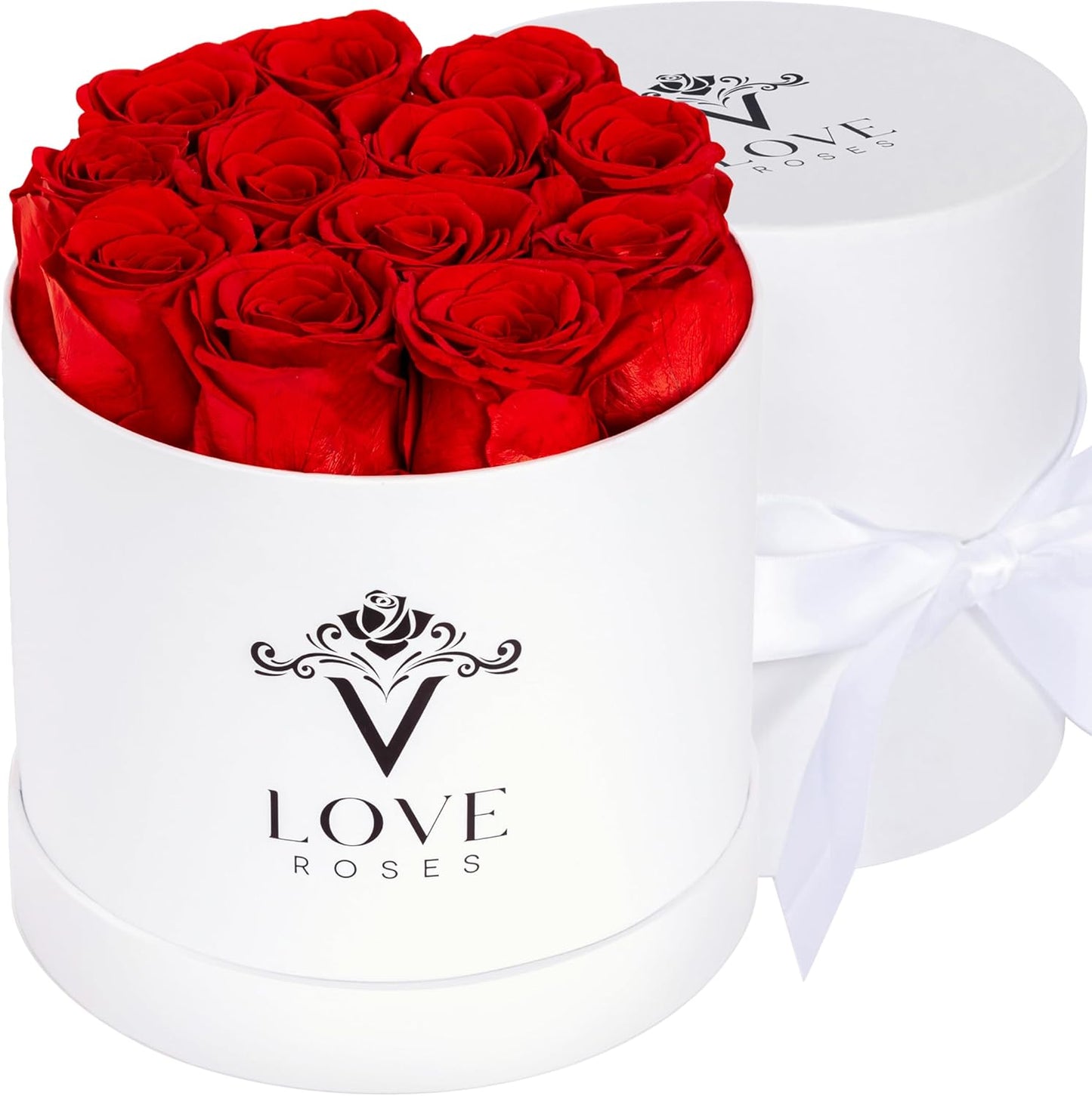 ® Forever Roses in a Box | Real Roses Forever Flowers Box | Naturally Preserved Flowers | Preserved Rose Box | Eternal Rose That Last a Year | Rosas Eternas | Valentines Day Gift for Wife (Pink)