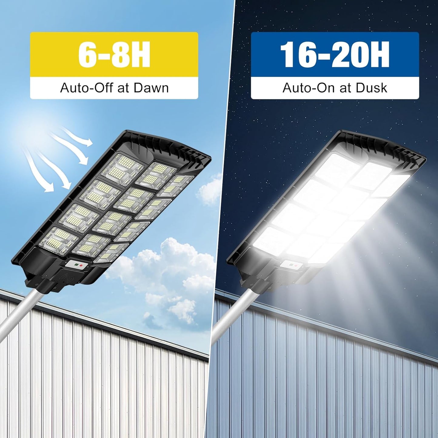 1800W Solar Street Lights Outdoor Waterproof, LED Street Light Solar Powered,120