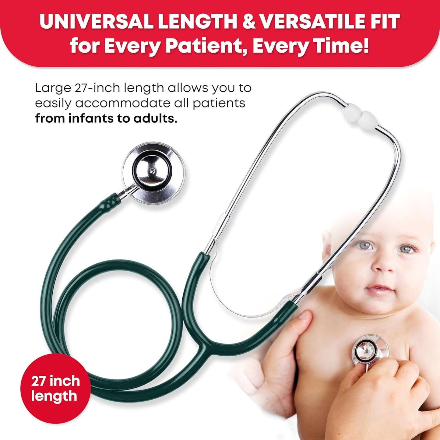 Dual Head Stethoscope - Green