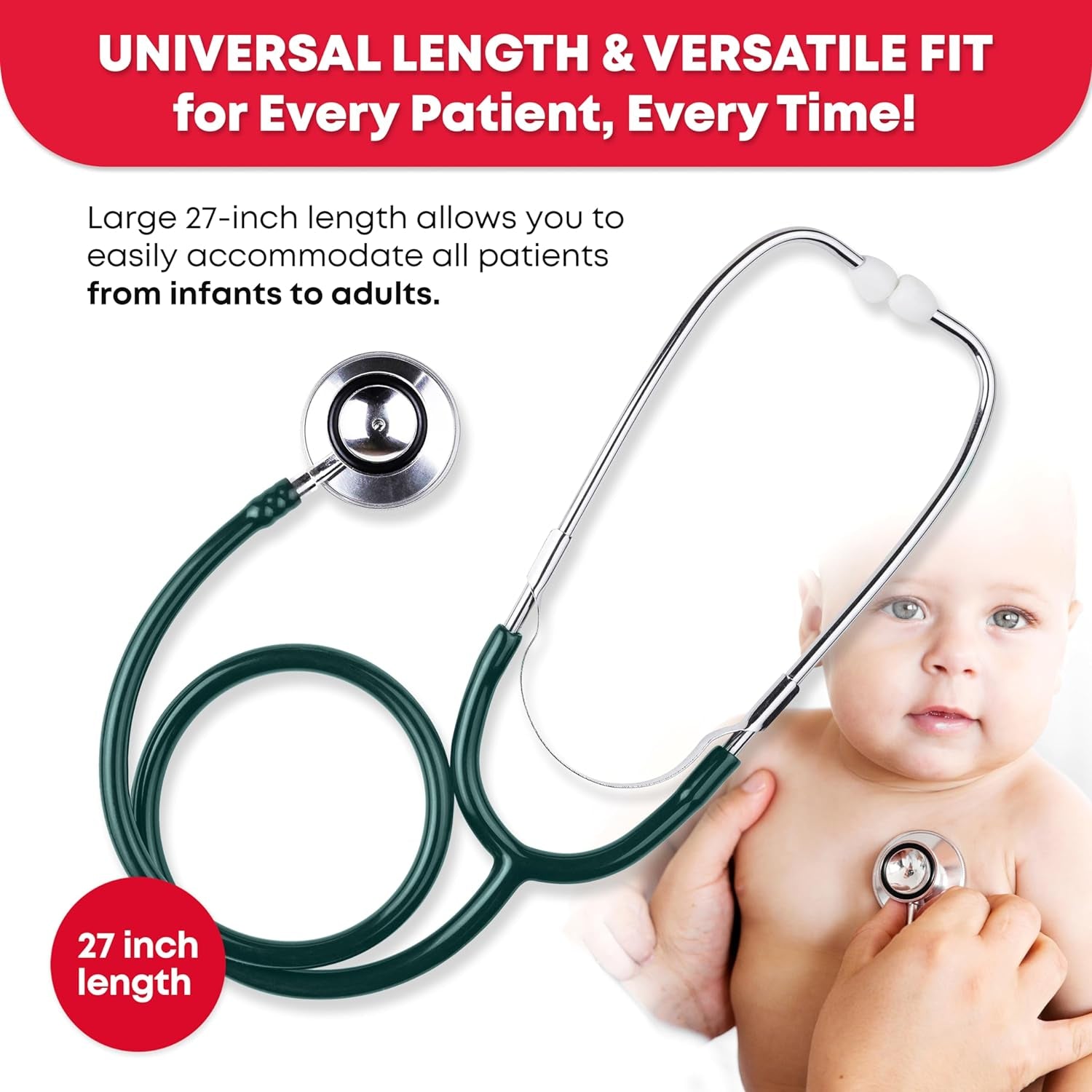 Dual Head Stethoscope - Green