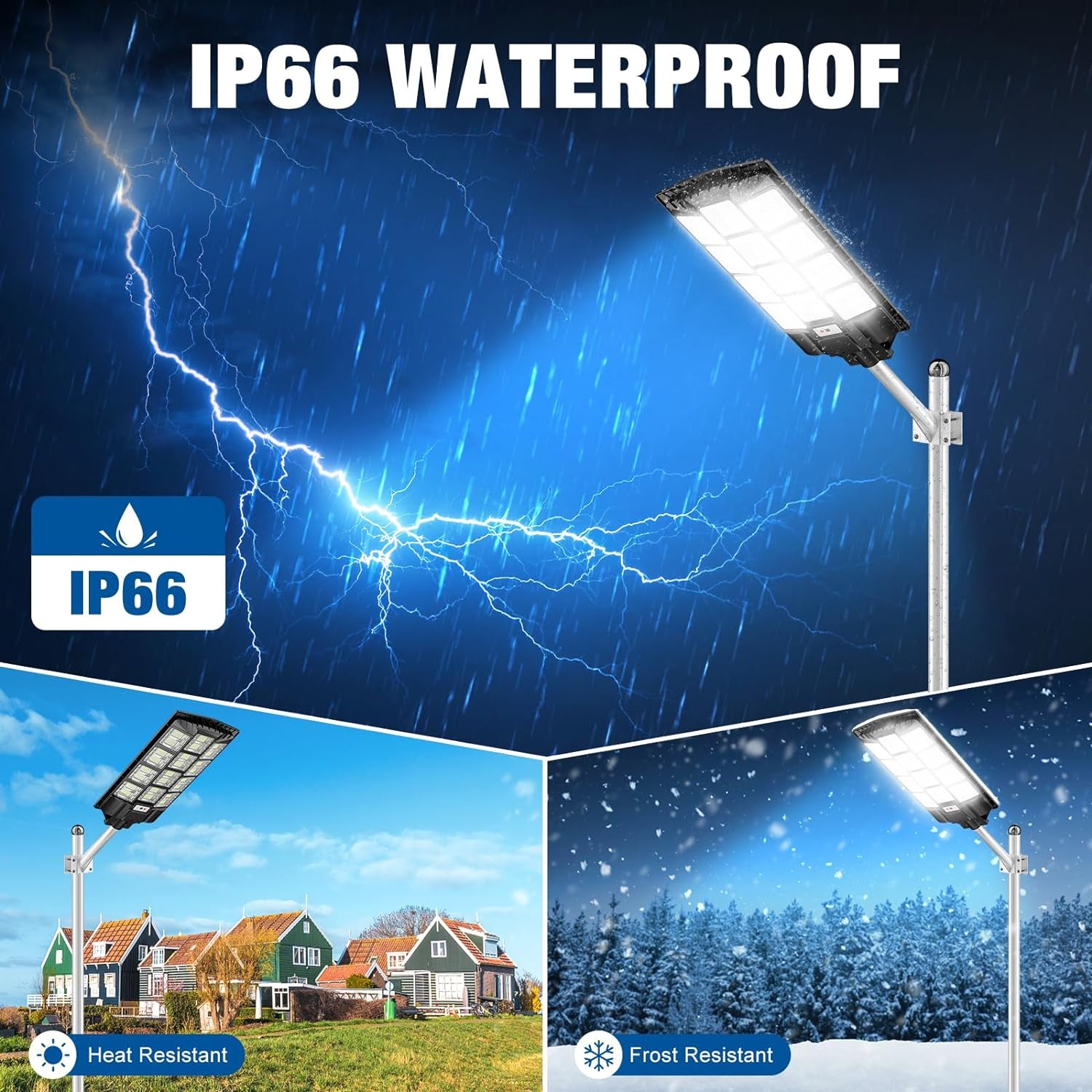 1800W Solar Street Lights Outdoor Waterproof, LED Street Light Solar Powered,120