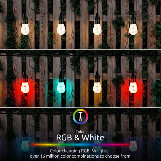 Nexxt Smart Wi-Fi RGB Outdoor String Lights lifestyle
