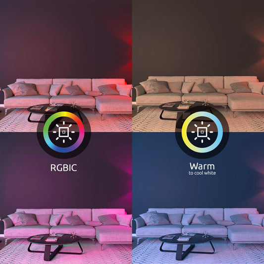 Nexxt Smart Wi-Fi RGBIC LED Floor Lamp lifestyle